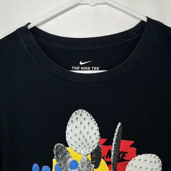 The Nike Tee Long Sleeve T Shirt Mens Size Large Black Cactus Graphic Sleeve Hit - Picture 7 of 12